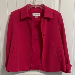 Calvin Klein Women's Vibrant Pink Blazer